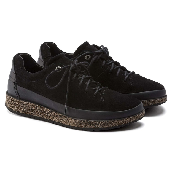 Birkenstock Honnef Low Black Suede Leather Sneakers